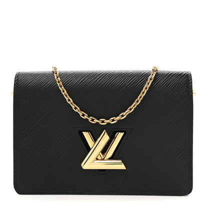 Louis Vuitton Epi Twist Belt Chain Wallet Black 1 of 9