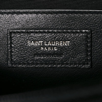 Saint Laurent Grain De Poudre Medium Classic Monogram Kate Satchel Black 6 of 8