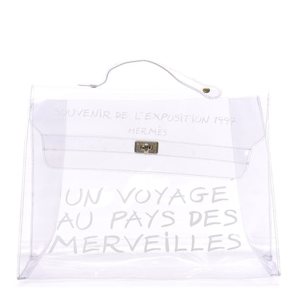 Hermes Vinyl Souvenir De L'Exposition Kelly Transparent 1 of 11