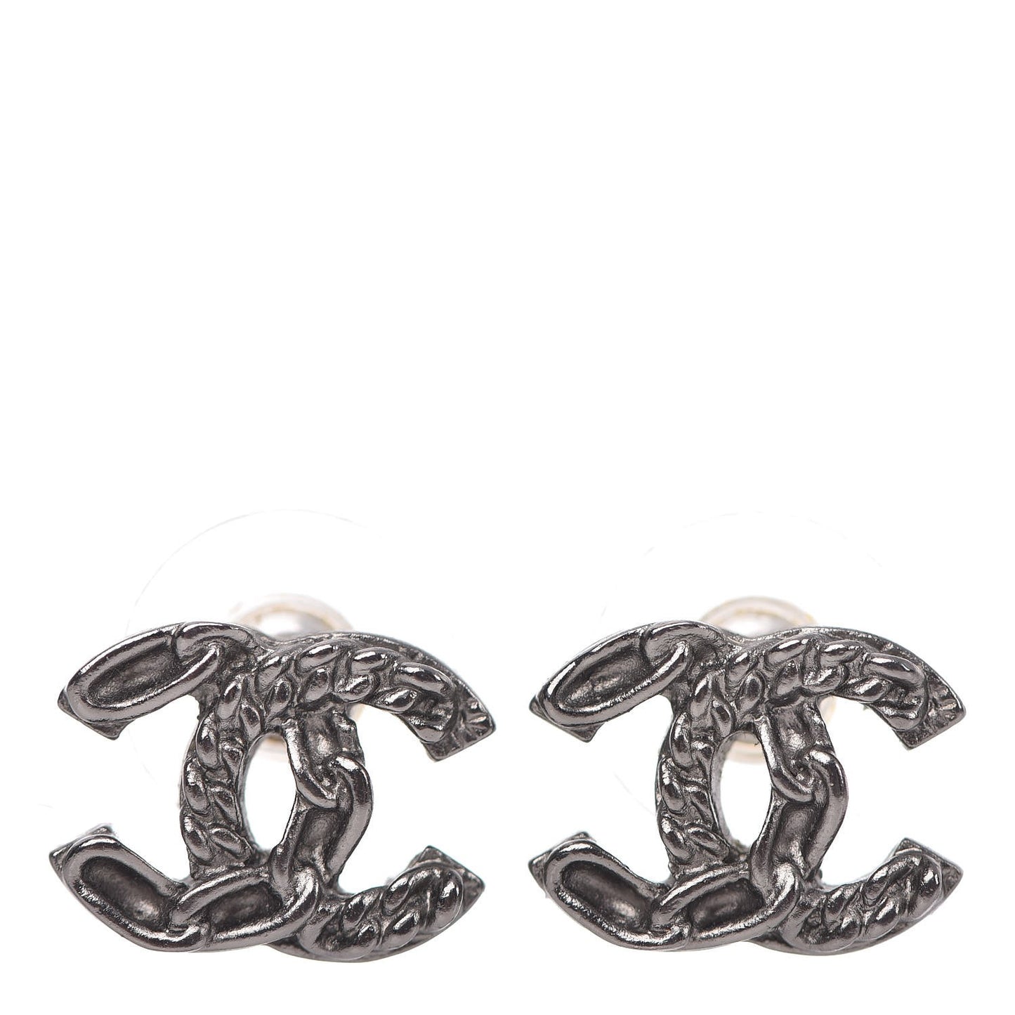 Ruthenium CC Chain Earrings