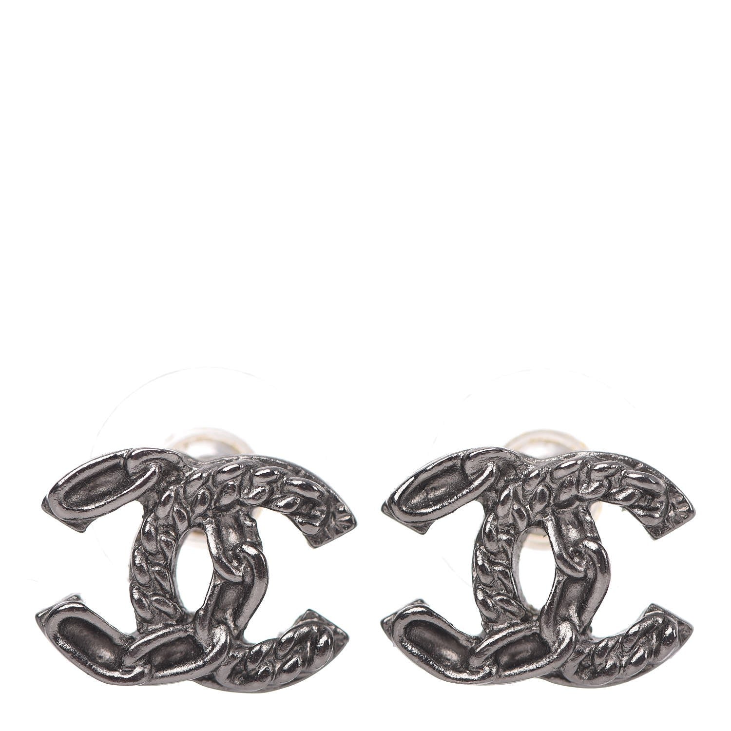 Chanel Ruthenium CC Chain Earrings 1 of 4
