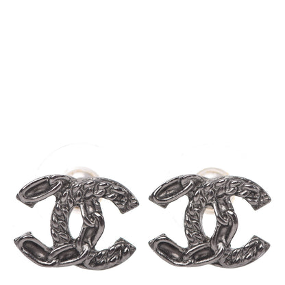 Chanel Ruthenium CC Chain Earrings 1 of 4