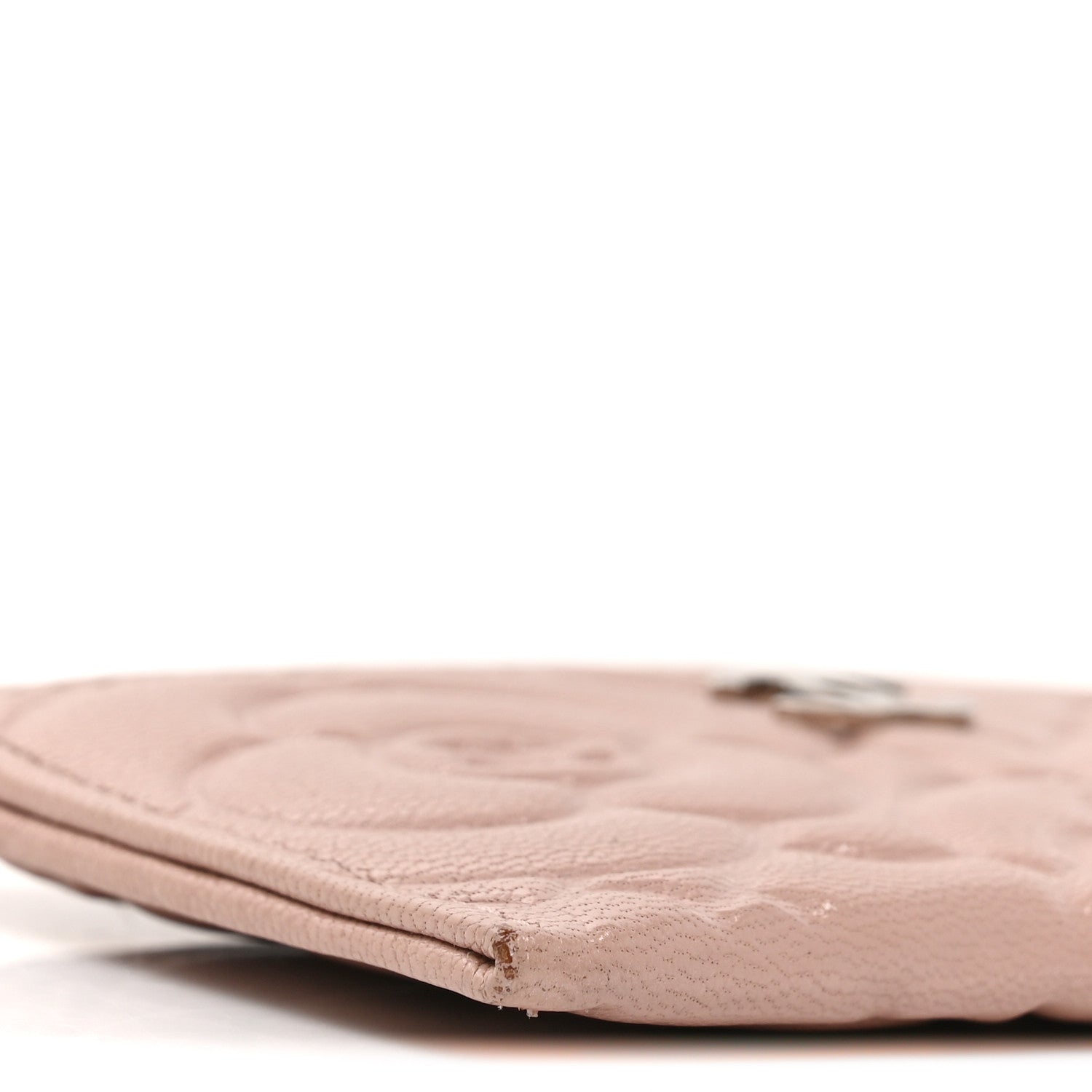 Chanel Goatskin Camellia Embossed Card Holder Light Pink 9 of 11