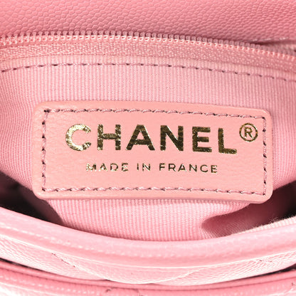Chanel Caviar School Memory Mini Top Handle Flap Pink 6 of 9