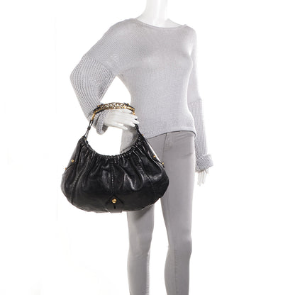 Saint Laurent Calfskin Vincennes Mombasa Hobo Black 2 of 7