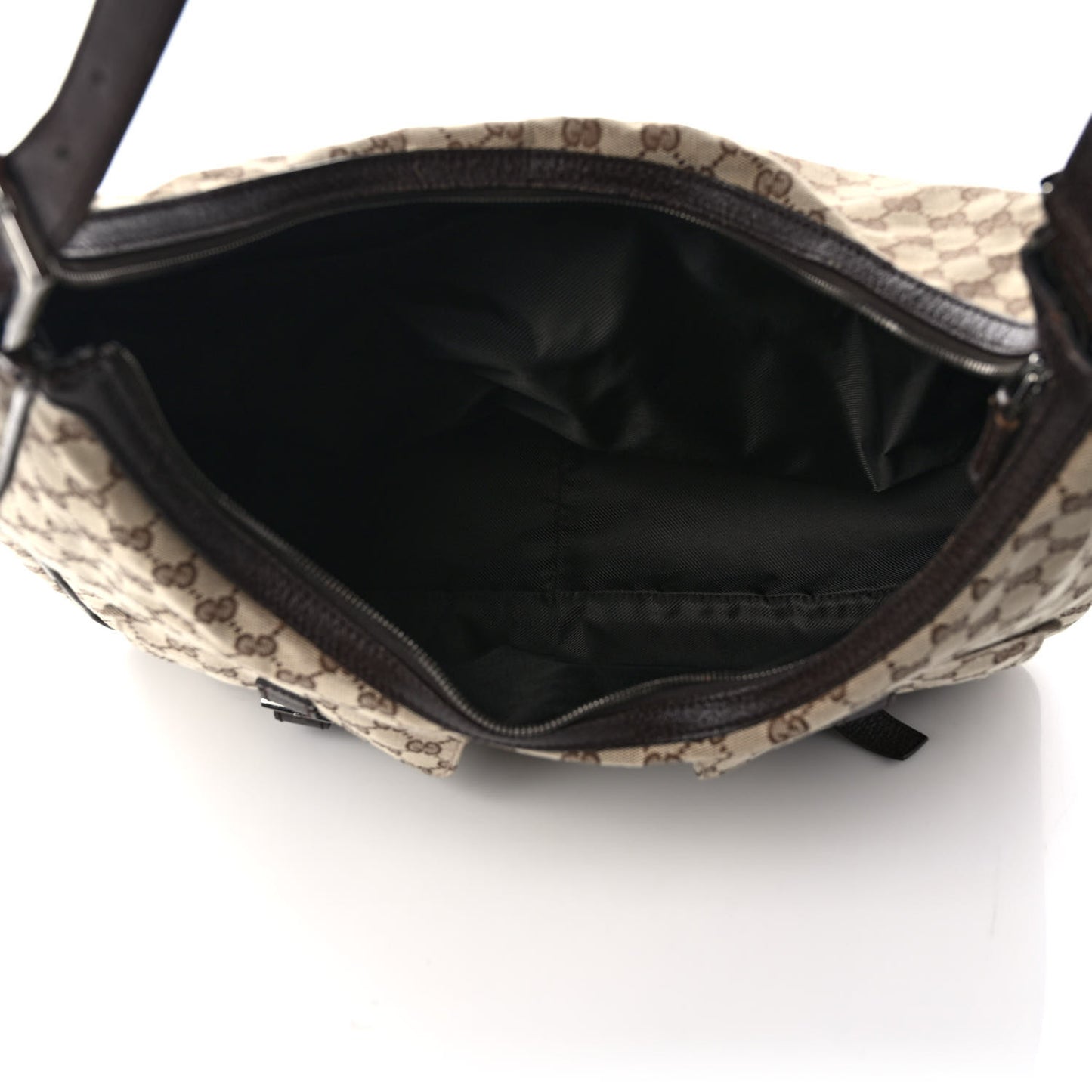 Monogram Front Pocket Hobo Dark Brown
