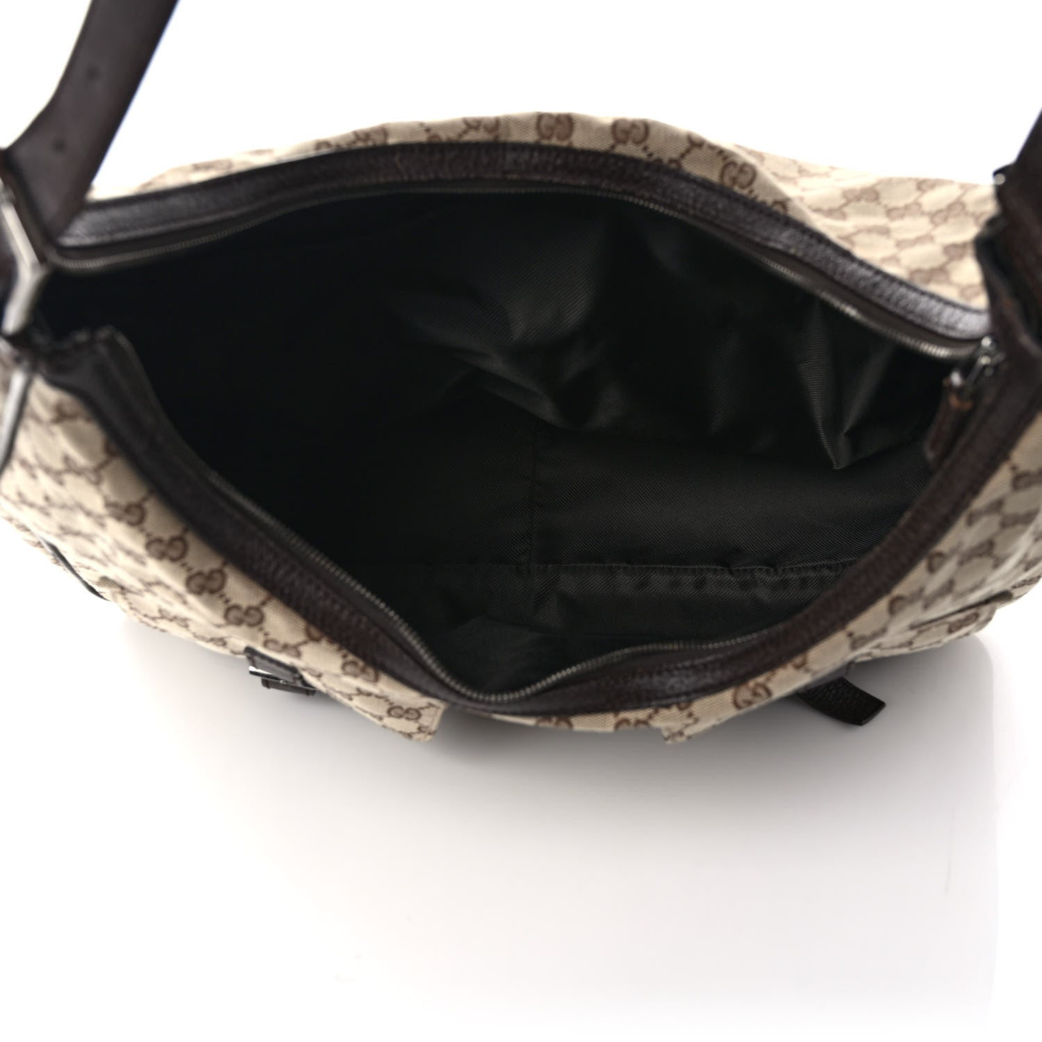 Gucci Monogram Front Pocket Hobo Dark Brown 5 of 14