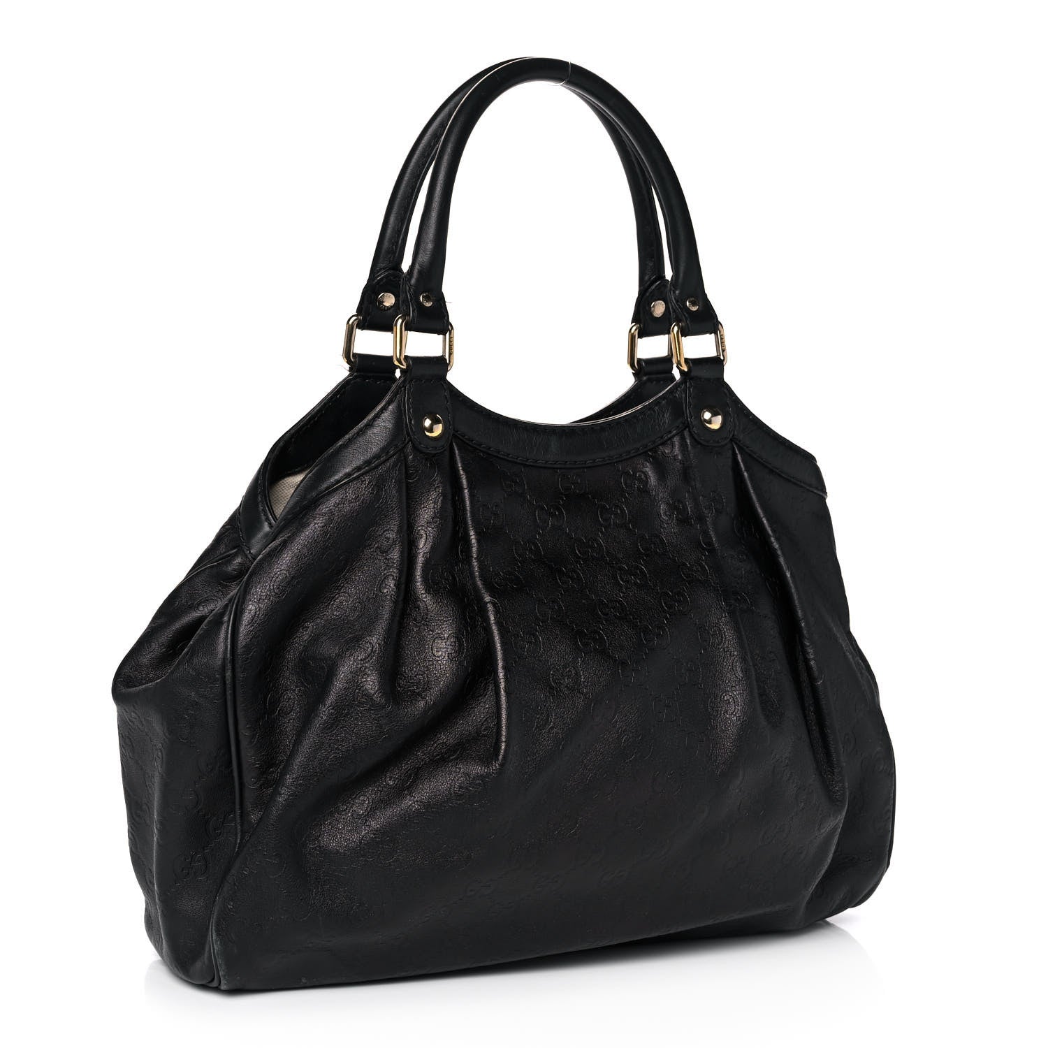 Gucci Guccissima Medium Sukey Tote Black 3 of 13