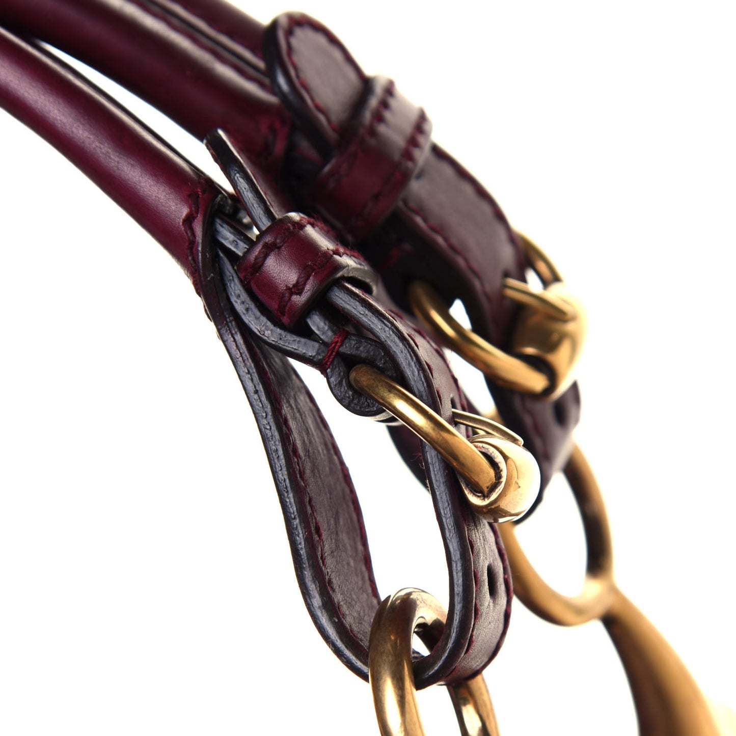 Soft Calfskin Icon Top Handle Bag Burgundy