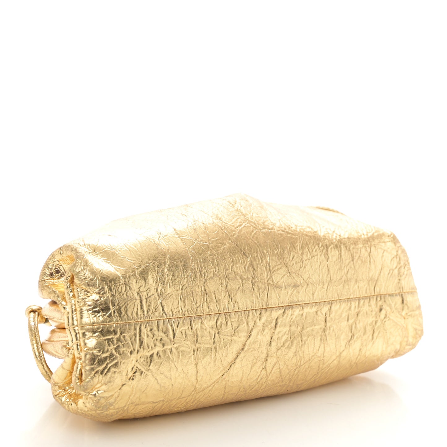 Metallic Crushed Calfskin The Mini Pouch Gold
