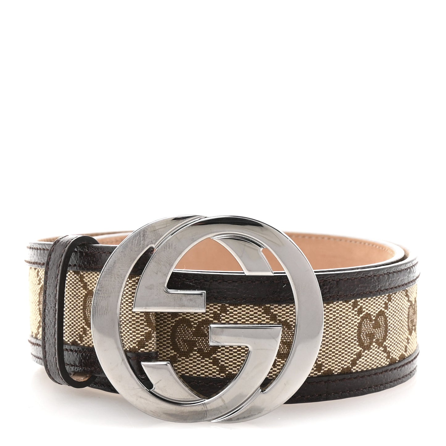 Monogram Interlocking G Belt 80 32 Dark Brown