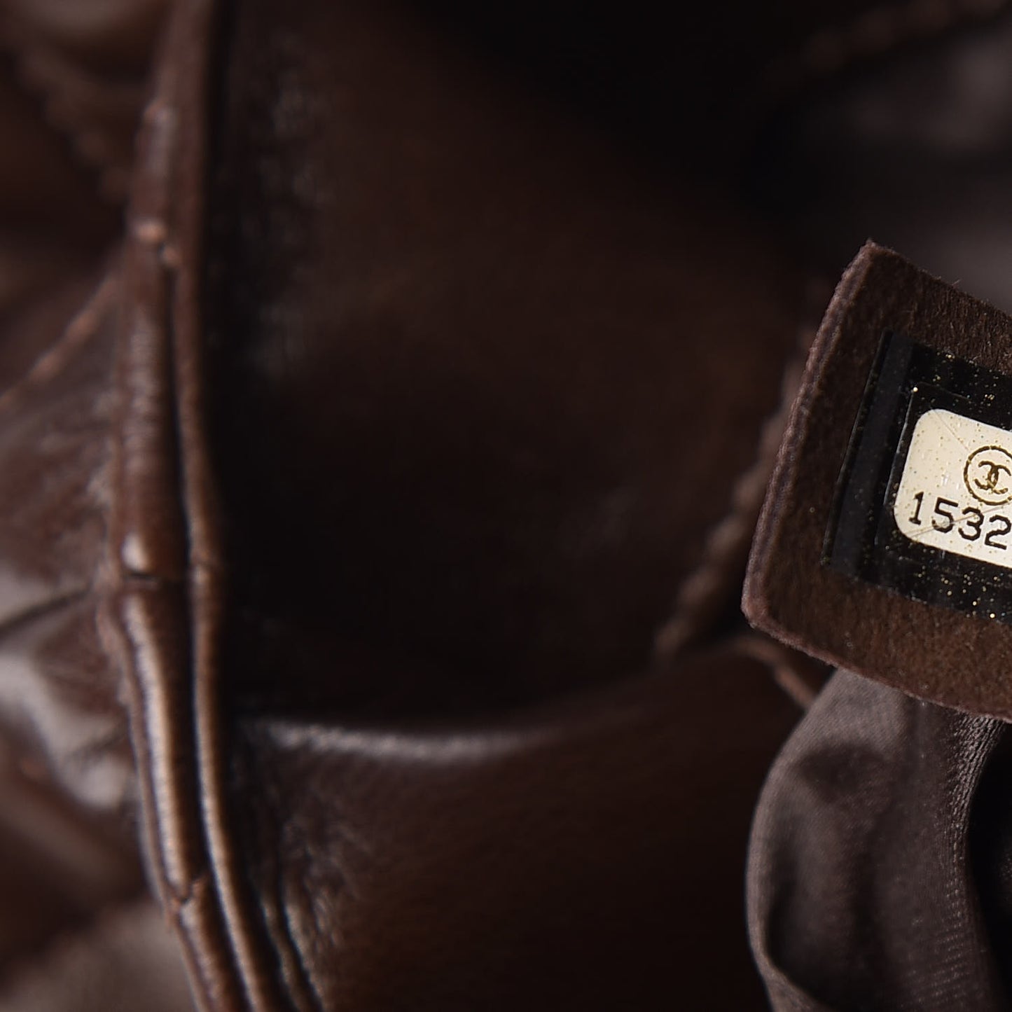 Lambskin Quilted Maxi 3 Flap Dark Brown