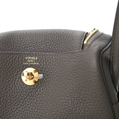 Hermes Taurillon Clemence Mini Lindy 20 Etain 8 of 11