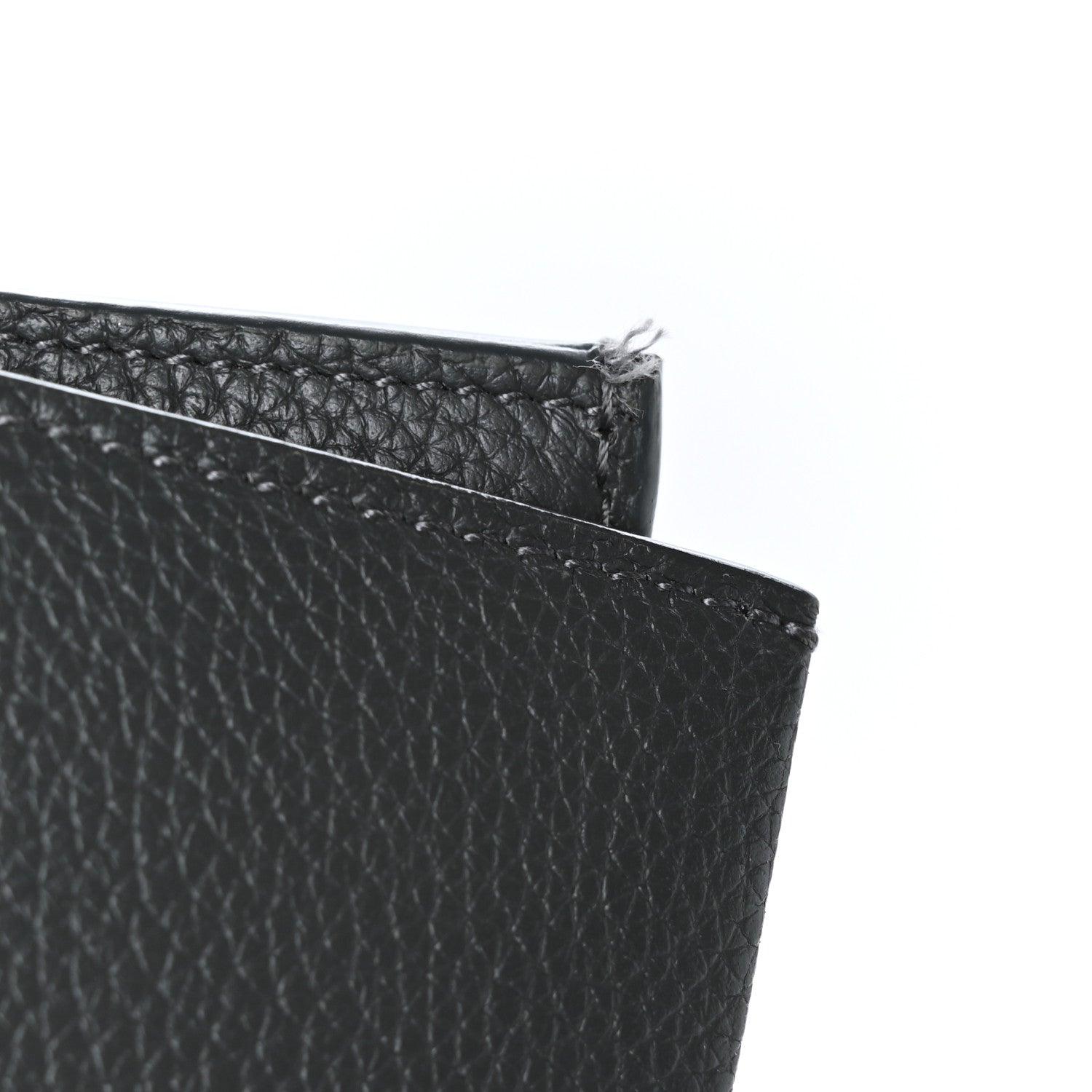 Saint Laurent Grained Calfskin Sac De Jour Compact Wallet Fog 8 of 8