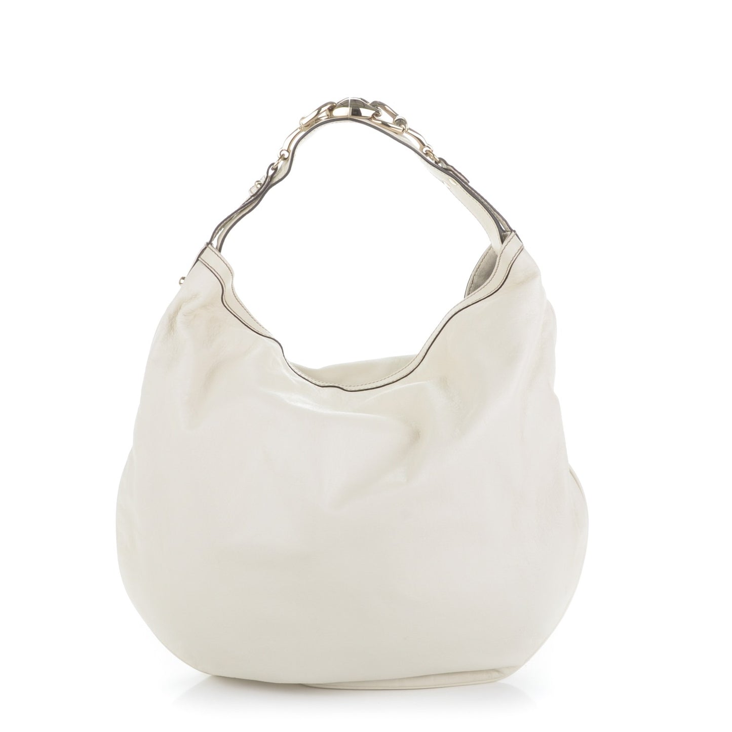 Calfskin Wave Hobo Off White