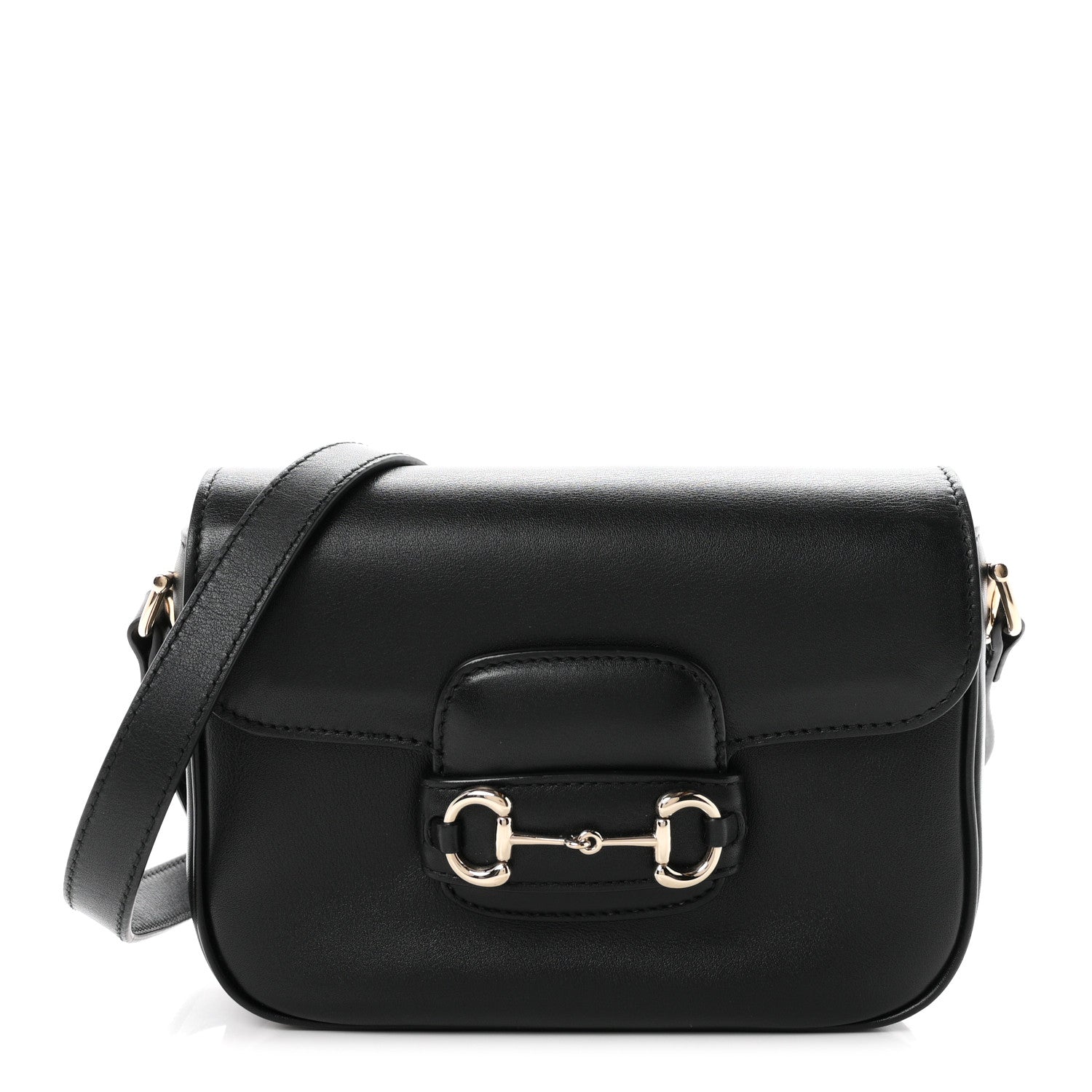Gucci Arabella Calfskin Horsebit 1955 Shoulder Bag Black 1 of 10