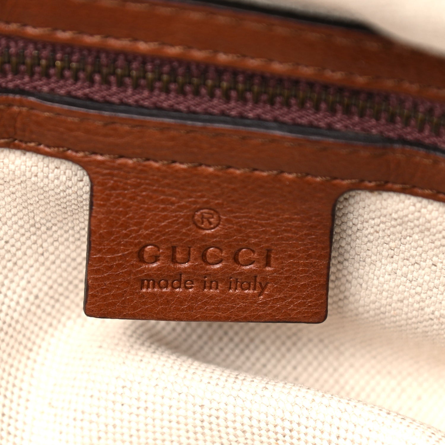 Gucci Calfskin Twist Strap Hobo Brown 5 of 23