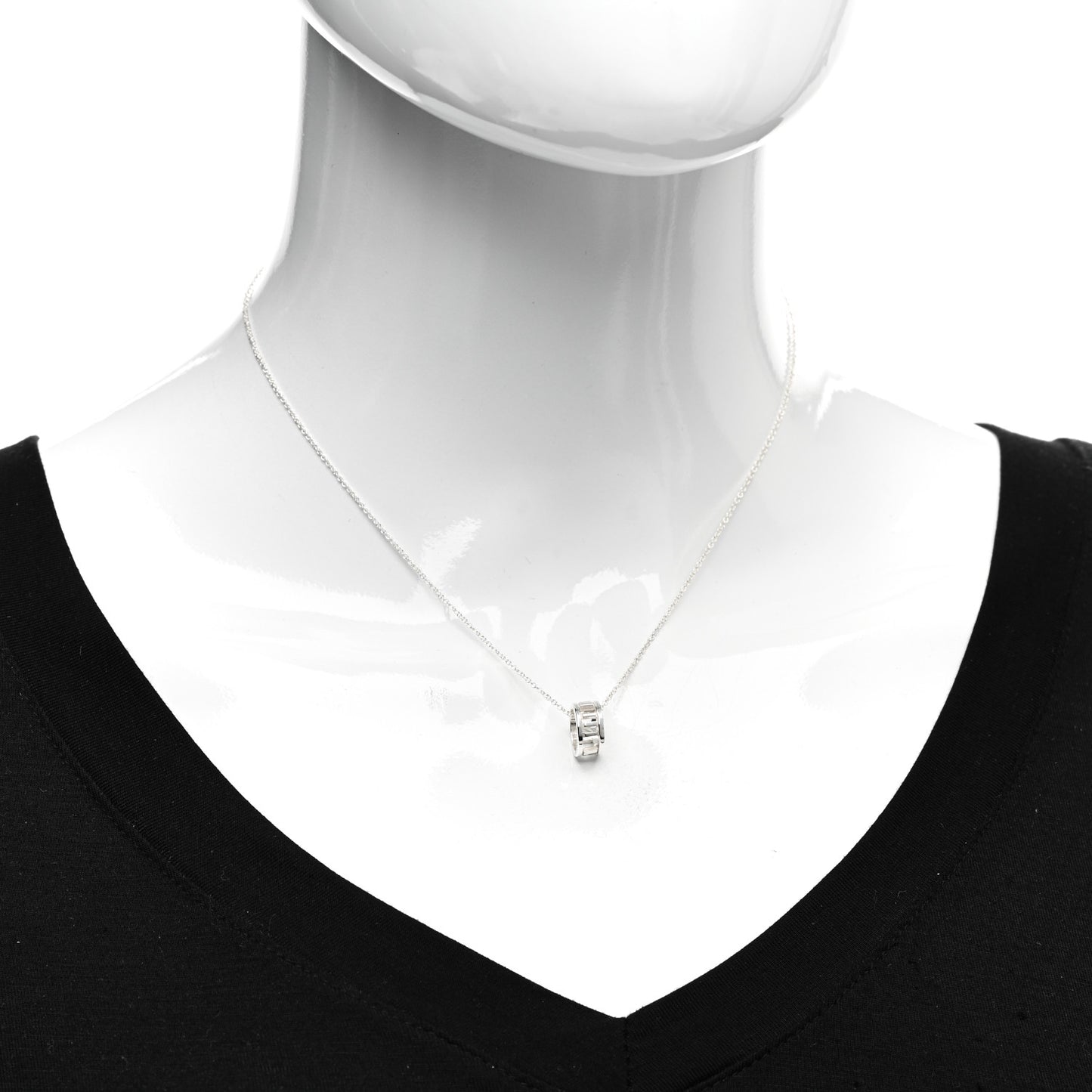 Sterling Silver Atlas Open Pendant Necklace