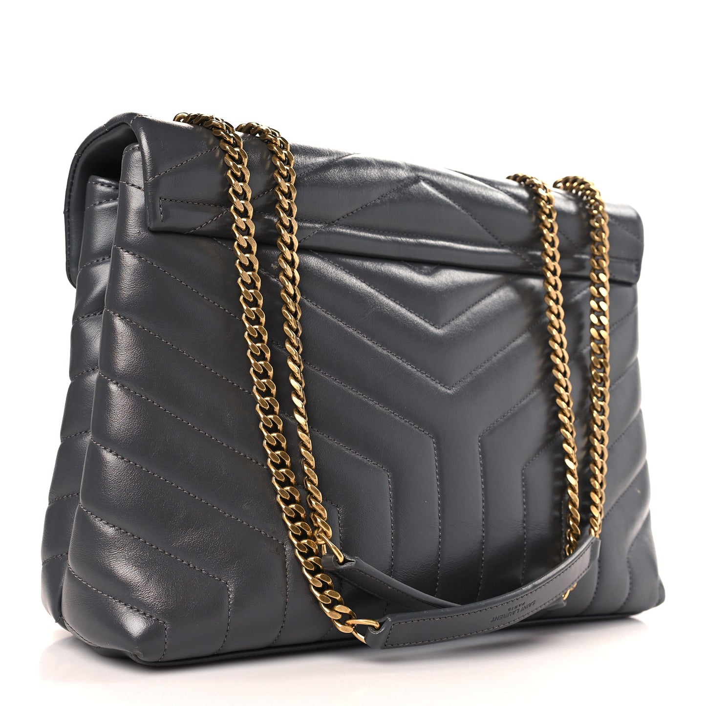 Calfskin Y Quilted Monogram Medium Loulou Chain Satchel Earth