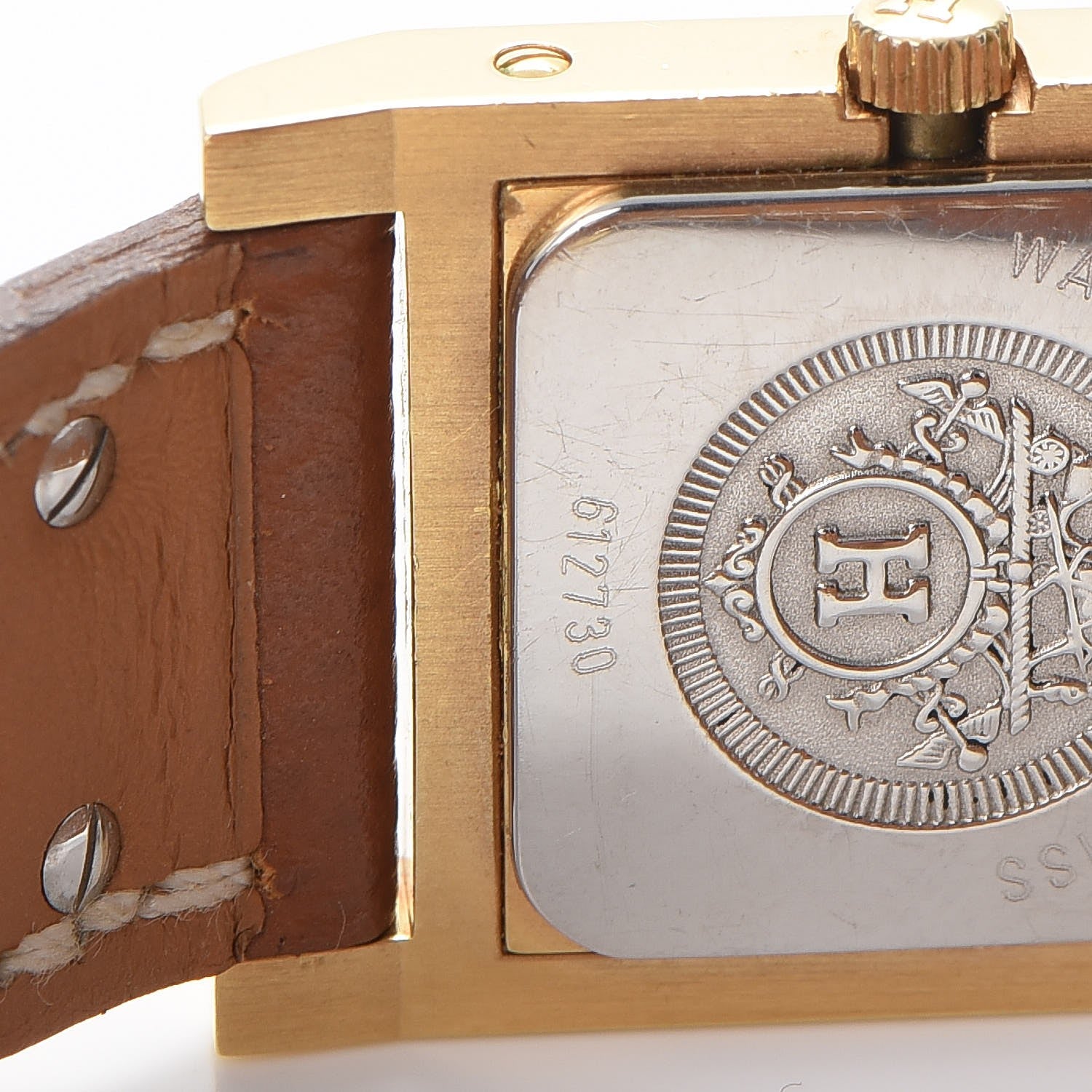 Hermes Stainless Steel Courchevel 23mm Medor Quartz Watch Gold 7 of 9