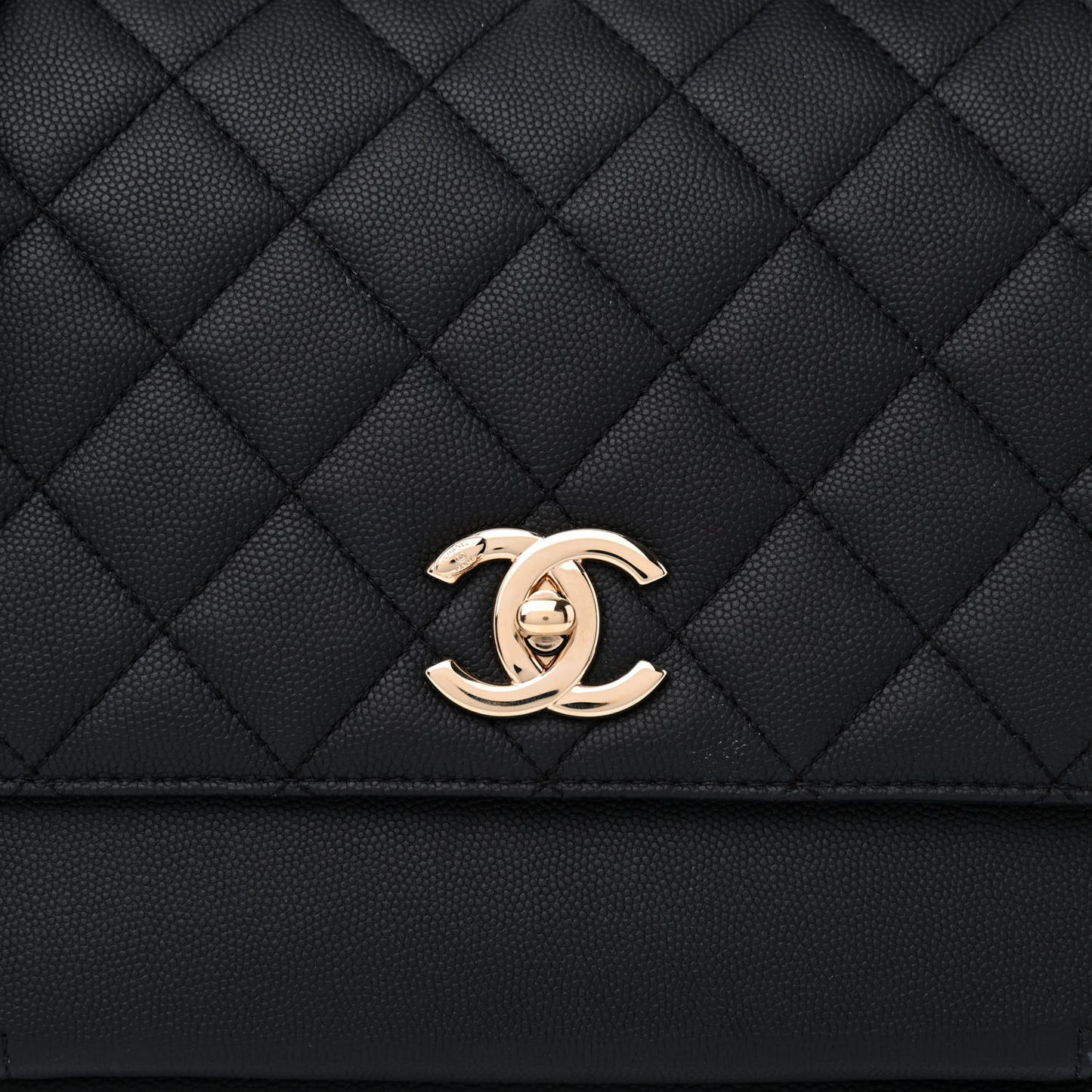 Caviar Quilted Large Business Affinity Flap Black