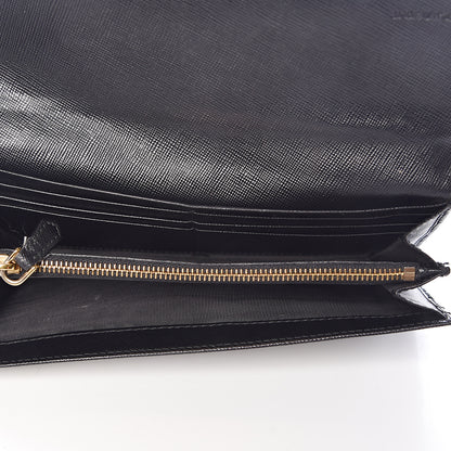 Prada Saffiano Stones Continental Wallet Black 5 of 9