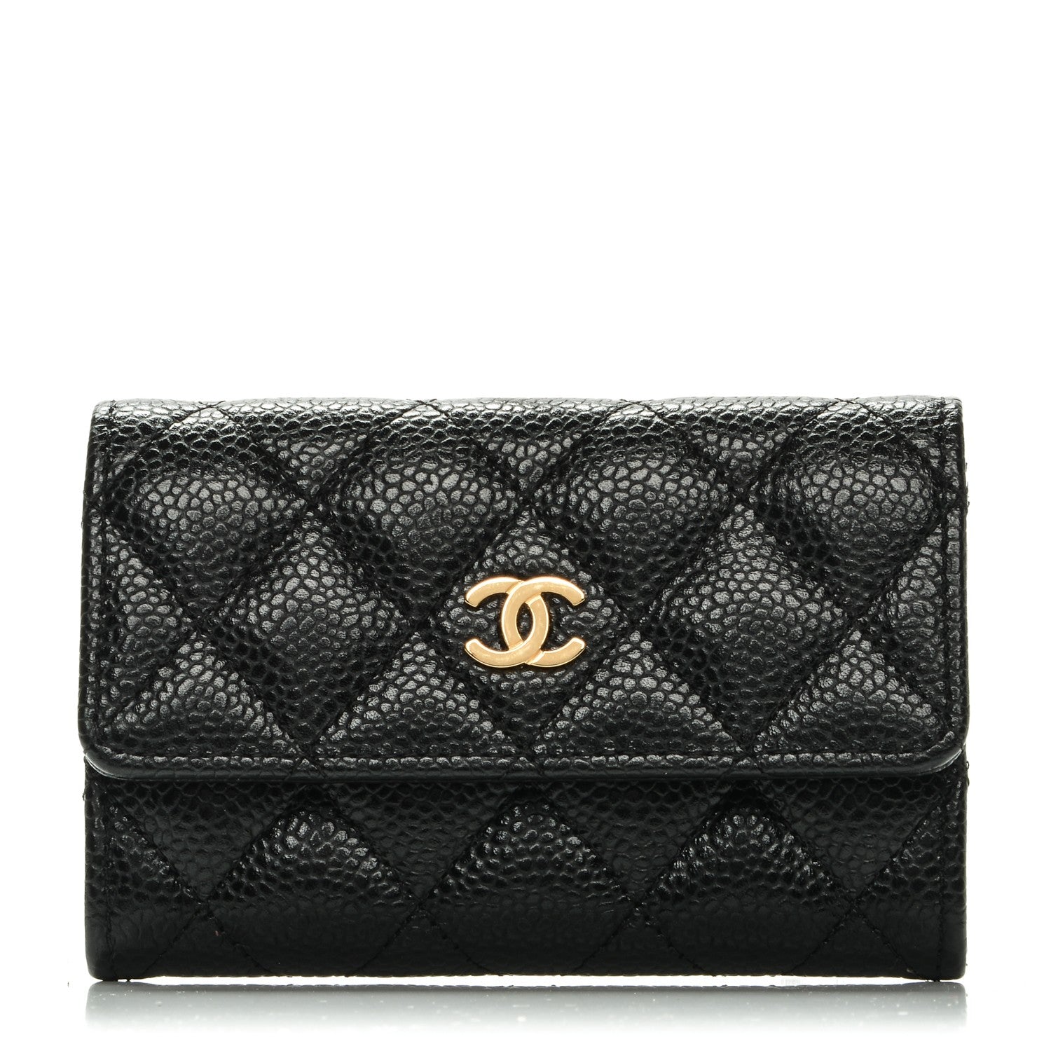 Chanel Caviar Quilted Flap Card Holder Black 1 of 8
