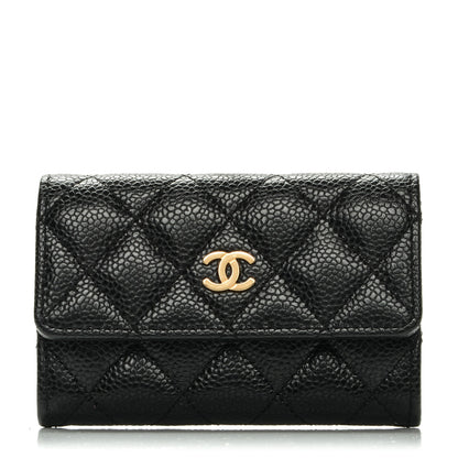 Chanel Caviar Quilted Flap Card Holder Black 1 of 8