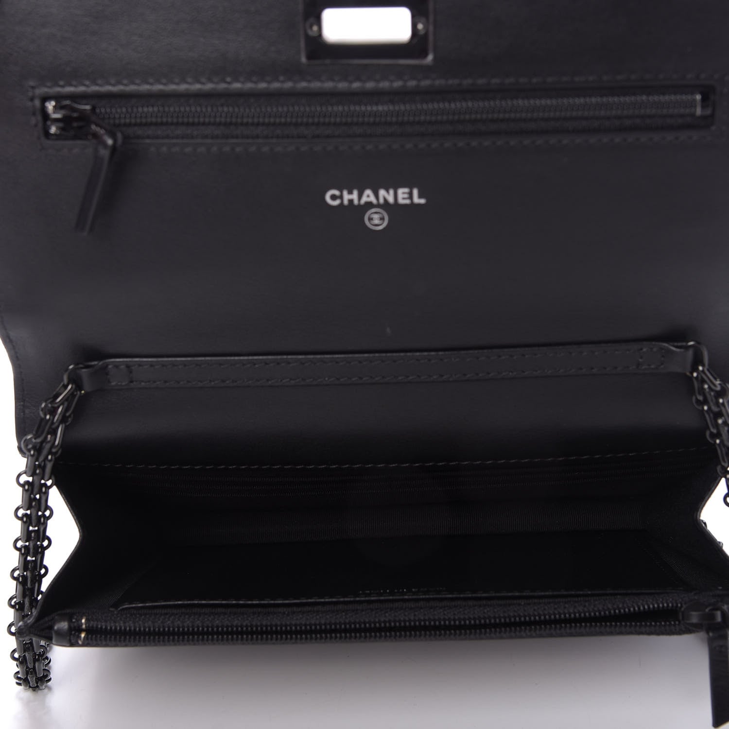 Chanel Aged Calfskin Quilted Reissue Wallet On Chain WOC So Black 5 of 10