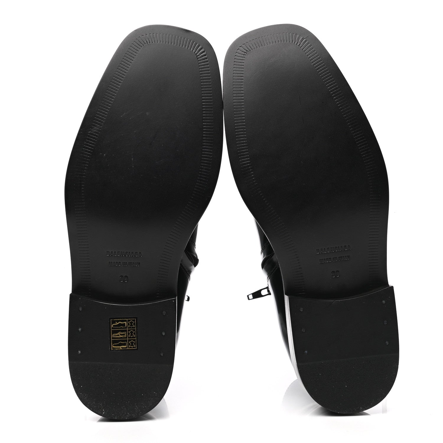 Balenciaga Polished Calfskin Rim Boots 39 Black 5 of 9