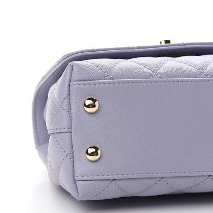 Chanel Caviar Quilted Extra Mini Coco Handle Flap Light Purple 8 of 9