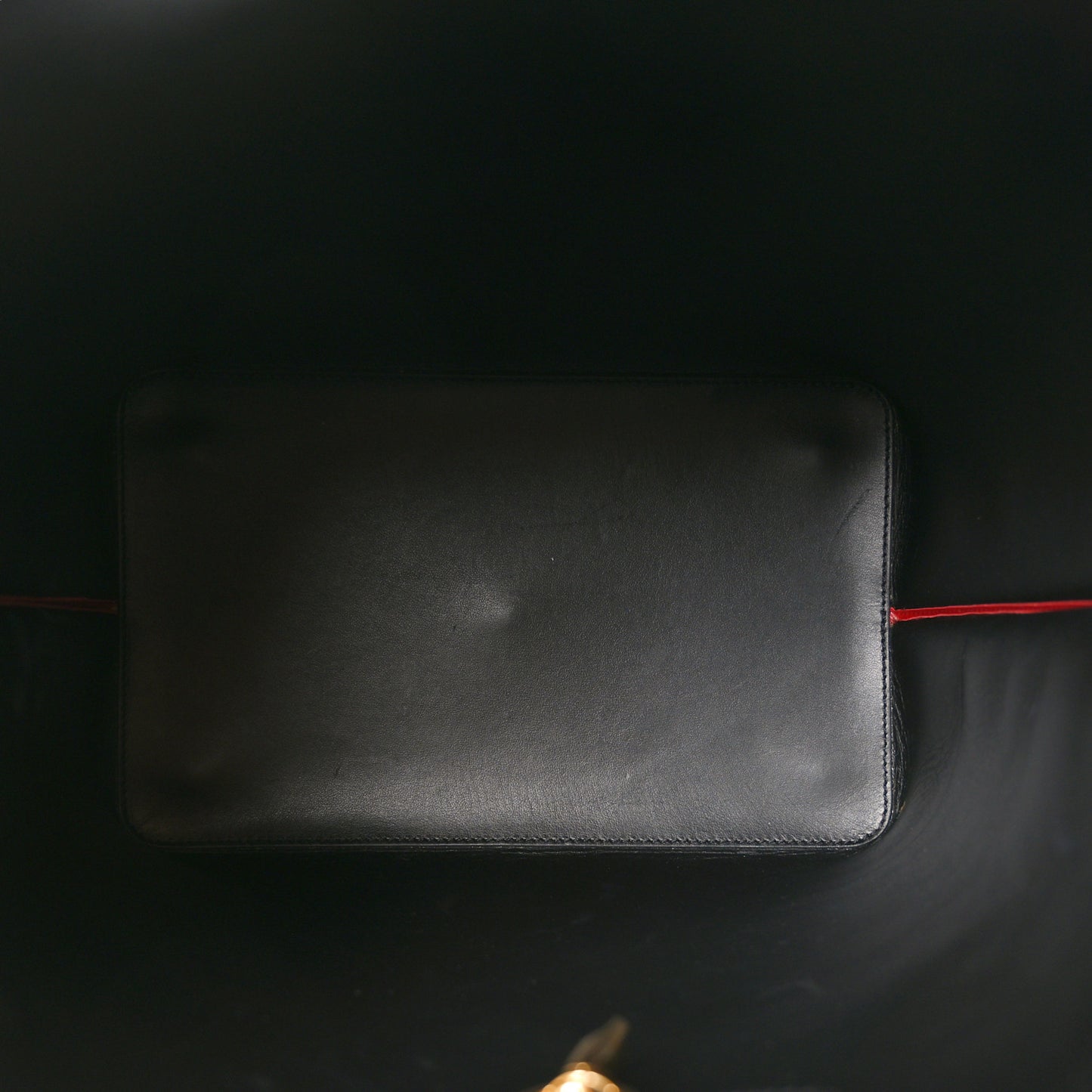Grainy Calfskin Escape Hobo Bag Black