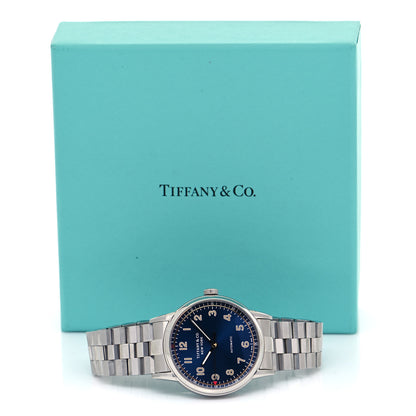 Tiffany Stainless Steel 34mm CT60 3-Hand Automatic Watch Blue 5 of 5