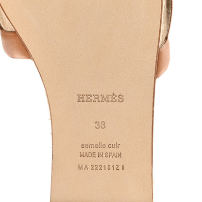 Hermes Nappa Famosa Espadrille Sandals 38 Naturel 6 of 7