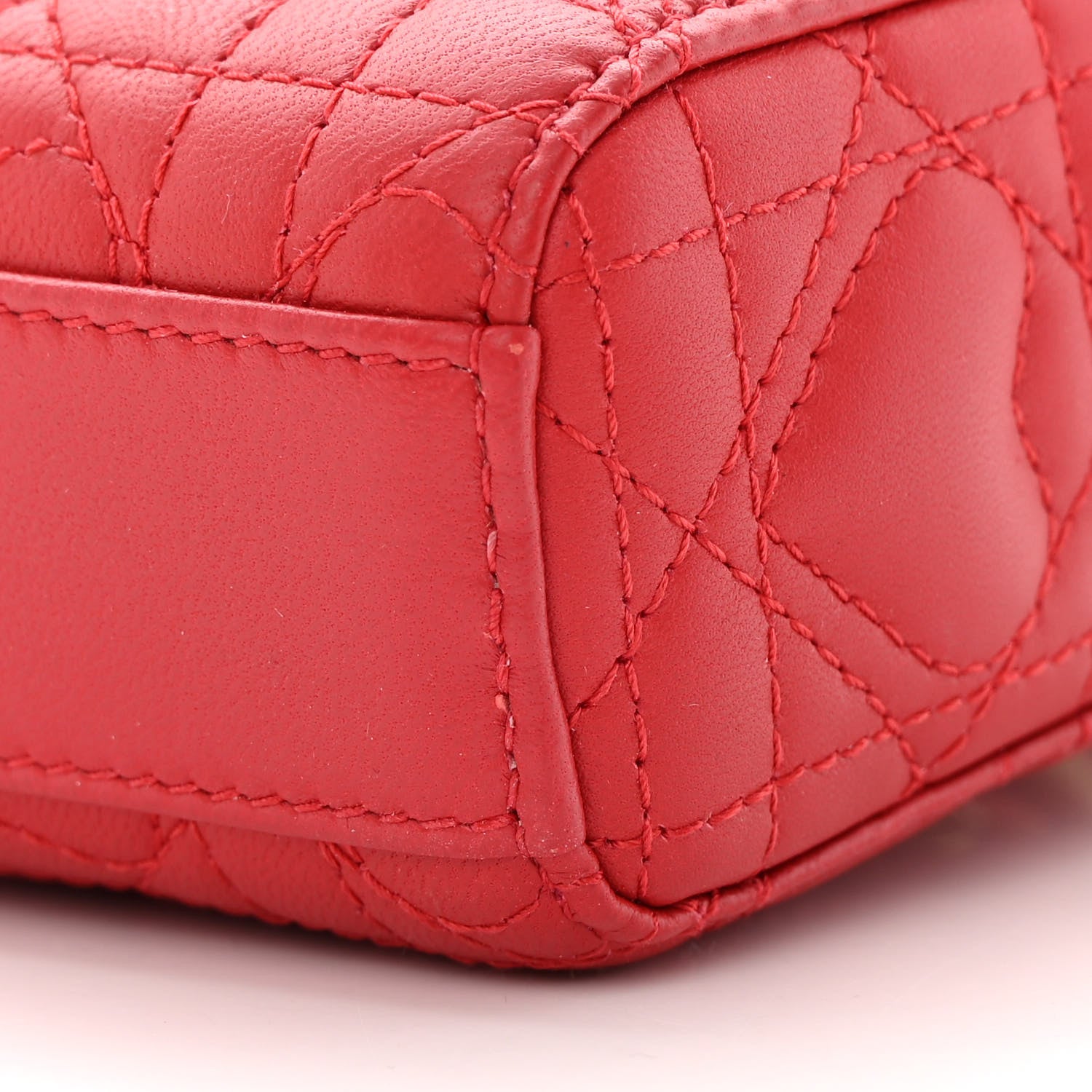 Christian Dior Lambskin Cannage Dioramour Micro Lady D-Joy Red 10 of 12