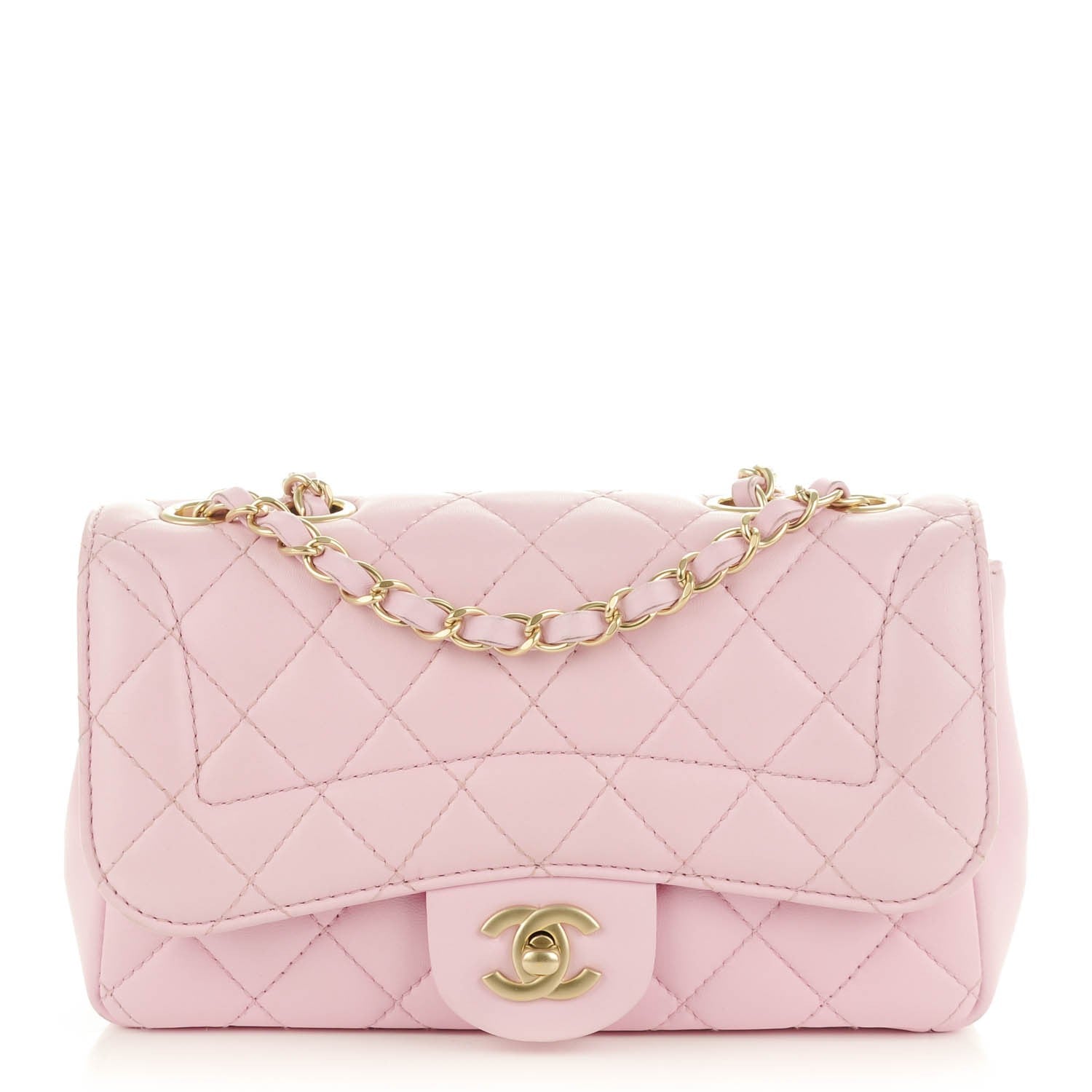 Chanel Lambskin Quilted Mini Mademoiselle Chic Flap Pink 1 of 6