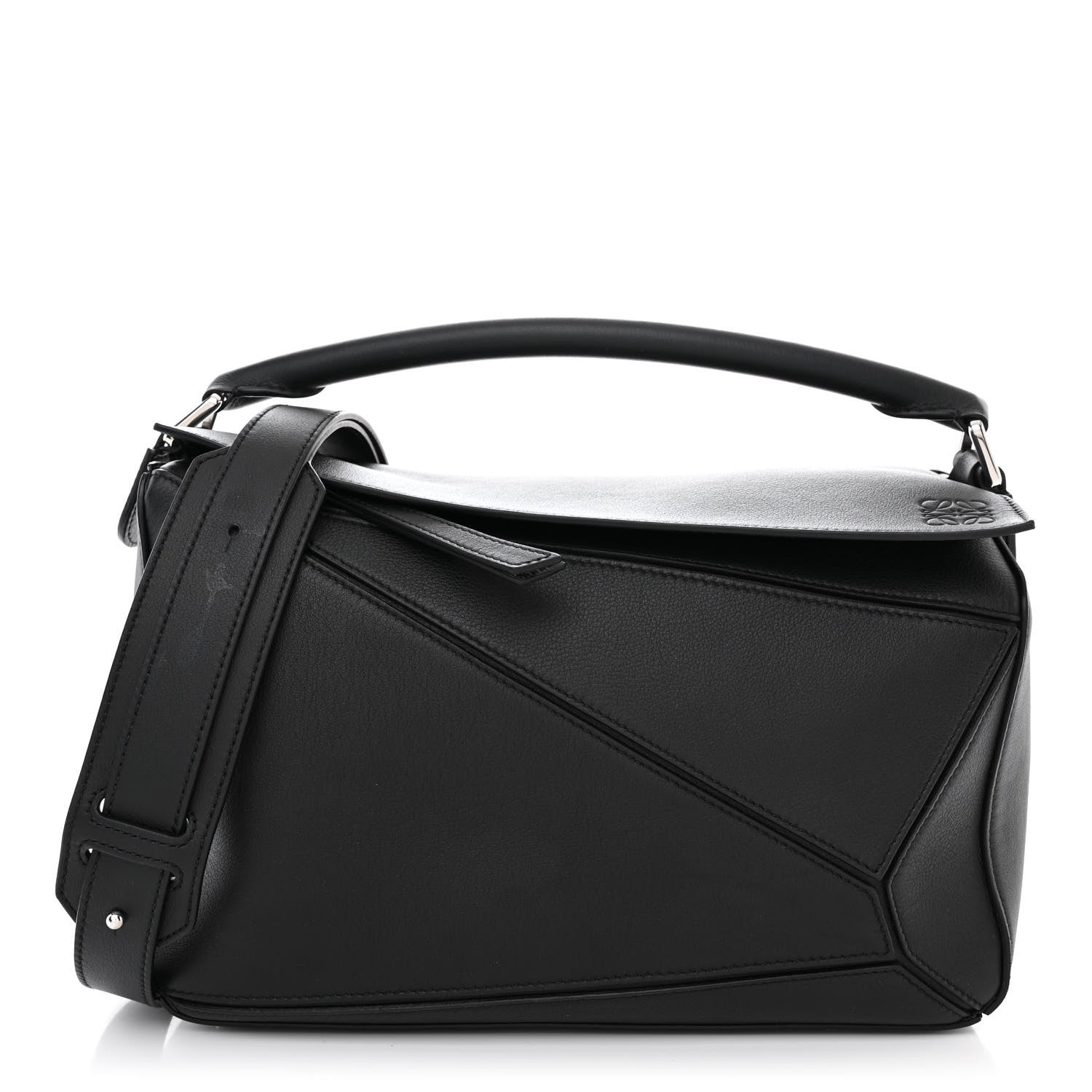 Loewe Calfskin Medium Puzzle Bag Black 1 of 10