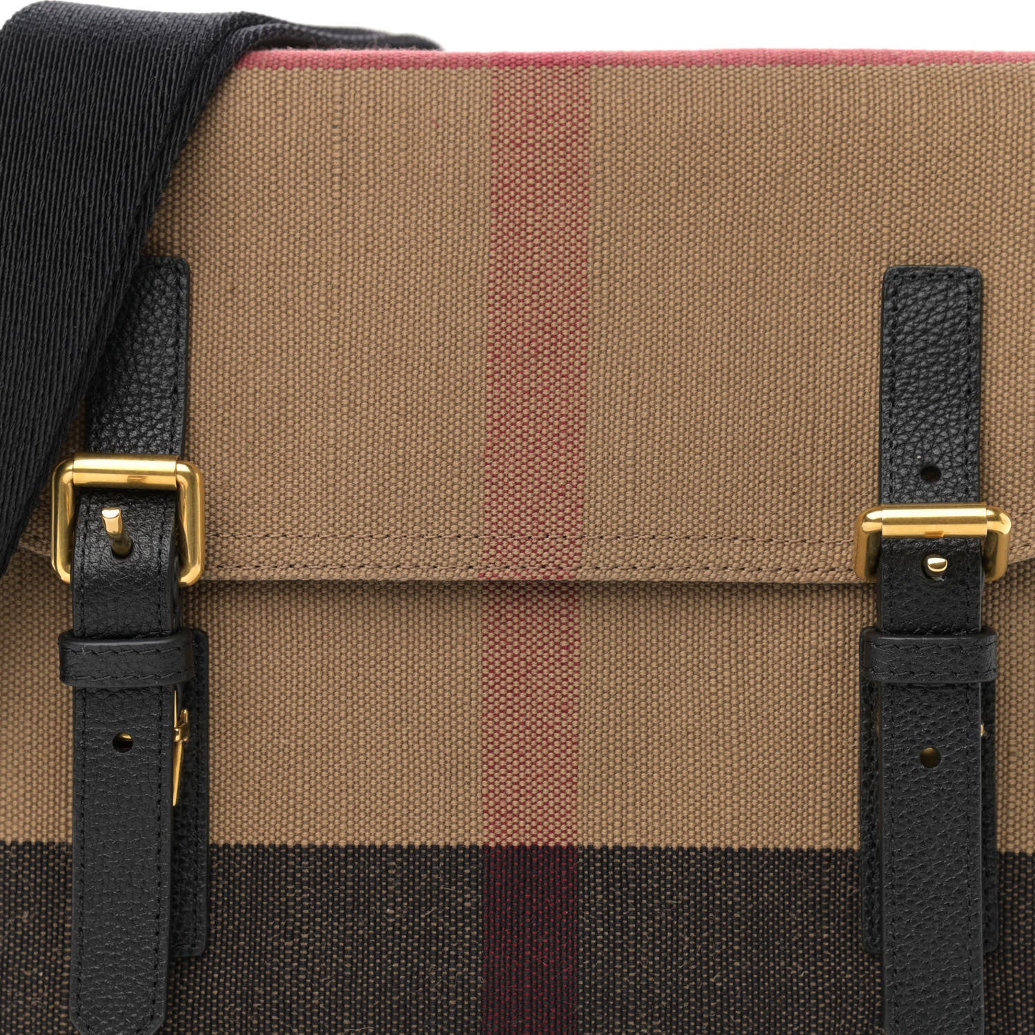 Burberry Canvas Mega Check Small Baildon Messenger Bag Black 8 of 10