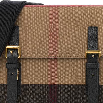 Burberry Canvas Mega Check Small Baildon Messenger Bag Black 8 of 10