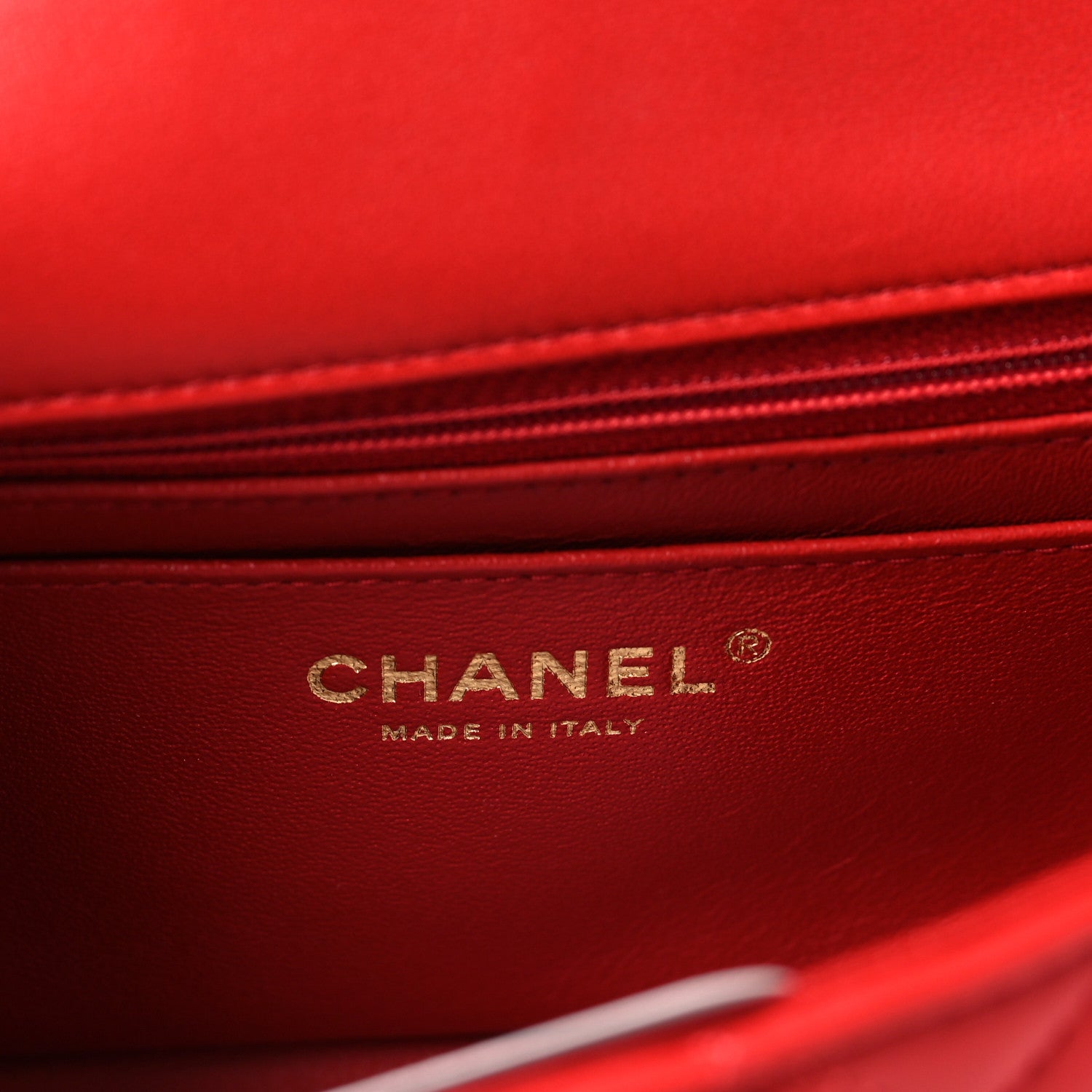 Chanel Lambskin Quilted Mini Rectangular Flap Red 6 of 10