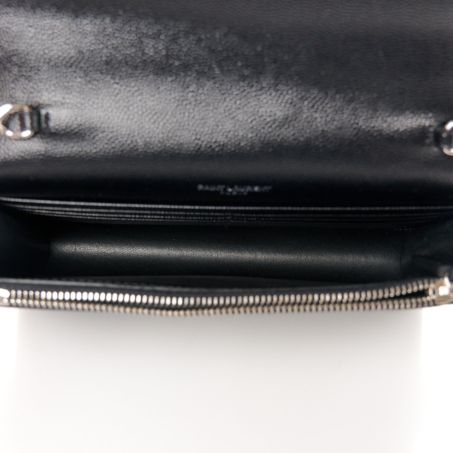 Saint Laurent Grain De Poudre Classic Monogram Kate Tassel Chain Wallet Black 5 of 10