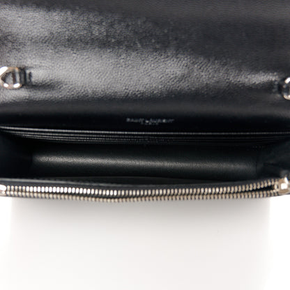 Saint Laurent Grain De Poudre Classic Monogram Kate Tassel Chain Wallet Black 5 of 10