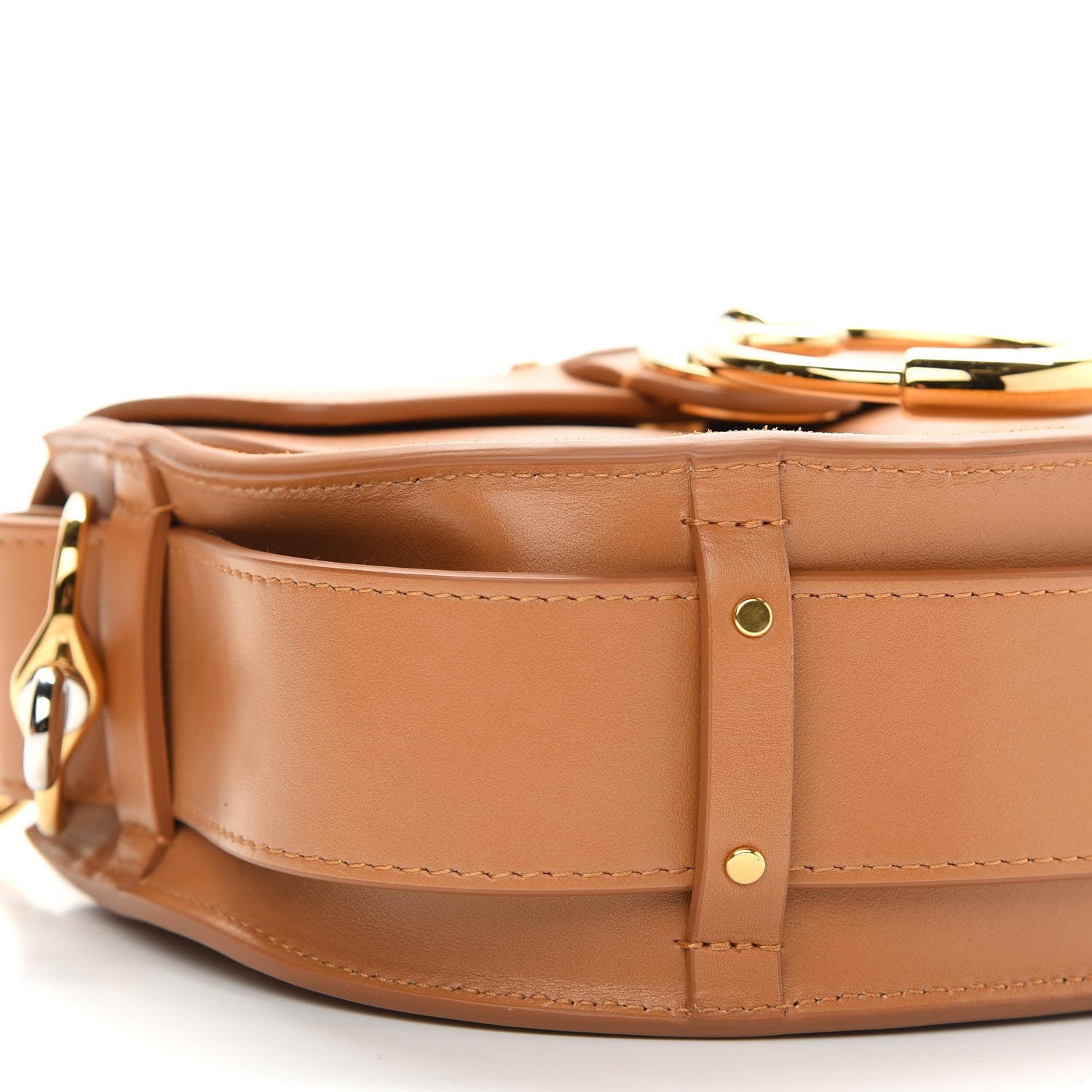 Chloe Calfskin Suede Small Tess Bag Autumnal Brown 7 of 8