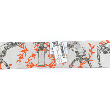 Hermes Silk Etriers Remix Twilly Verveine Orange Kaki 2 of 5