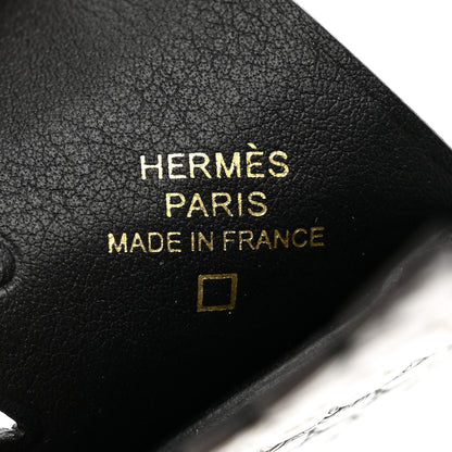 Hermes Swift Alligator Birdy Bag Charm Black 4 of 4