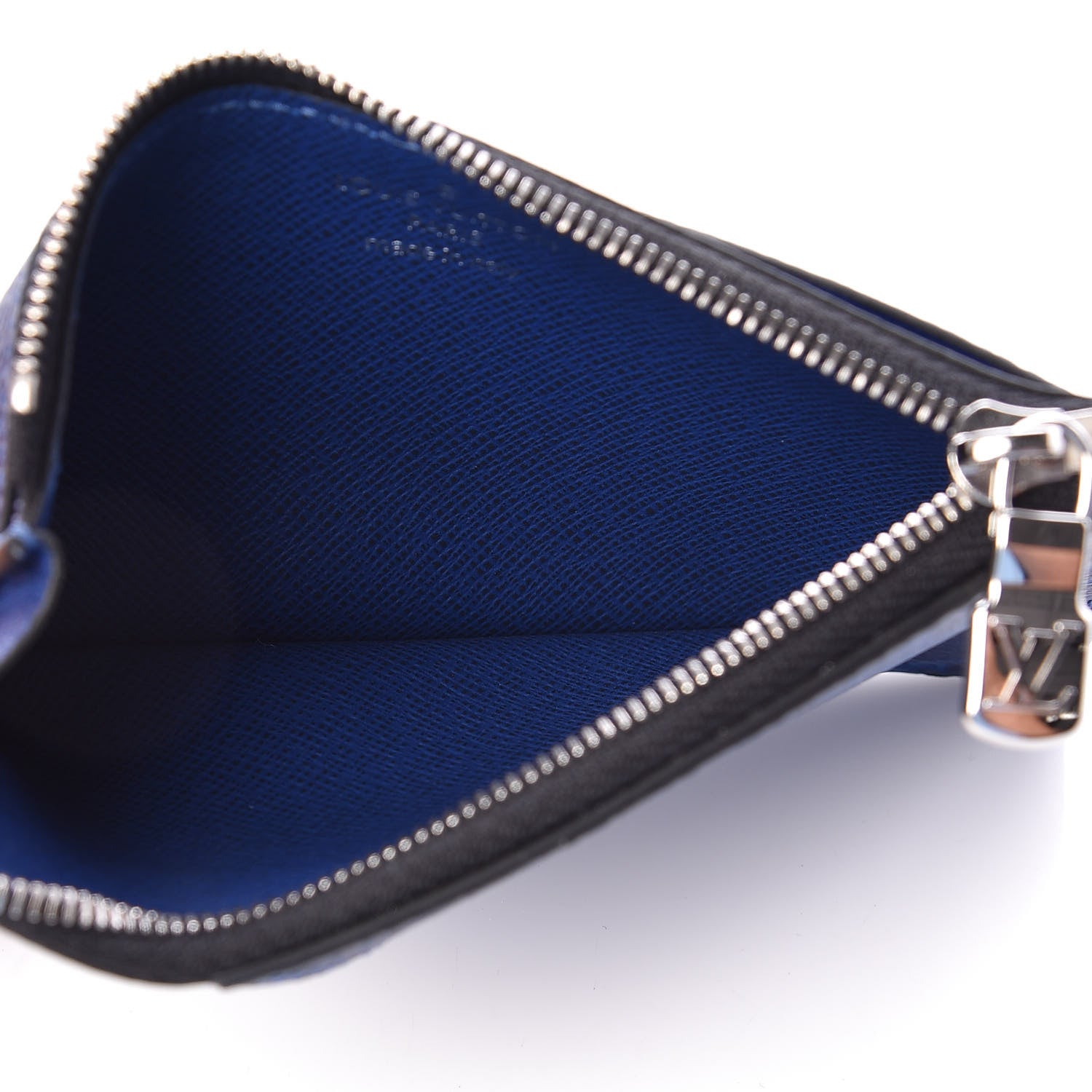 Louis Vuitton Monogram Taiga Coin Card Holder Cobalt 5 of 6