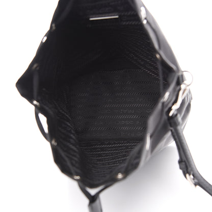 Prada Saffiano Tessuto Nylon Vela Bucket Wristlet Black 4 of 8