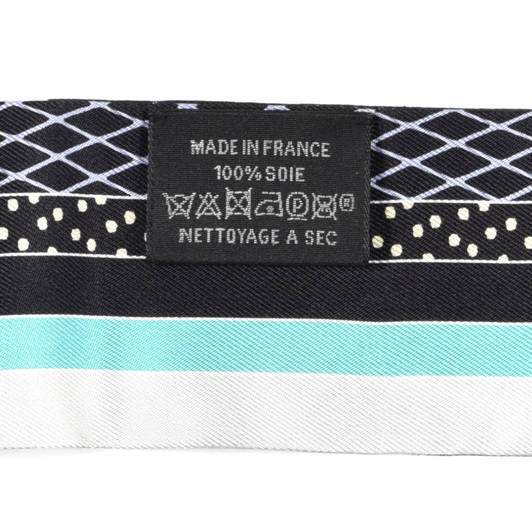 Silk Twilly Grand Theatre Nouveau Black Bleu Vert