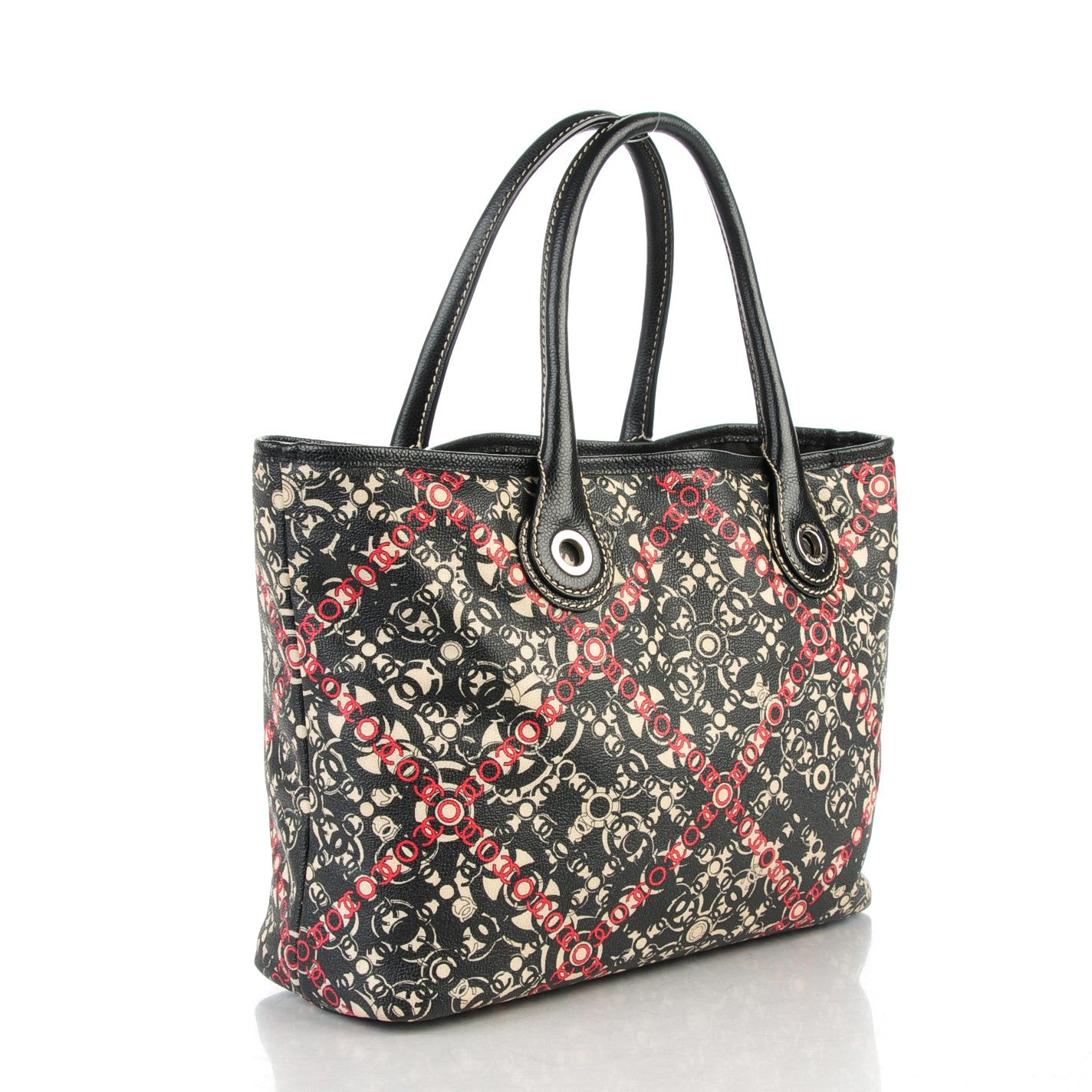 Chanel Coated Canvas Coco Tote Black 3 of 8