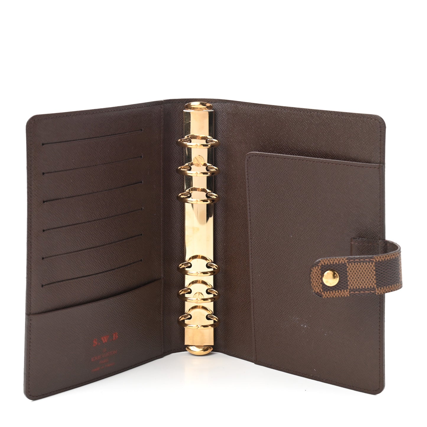 Damier Ebene Medium Ring Agenda Cover